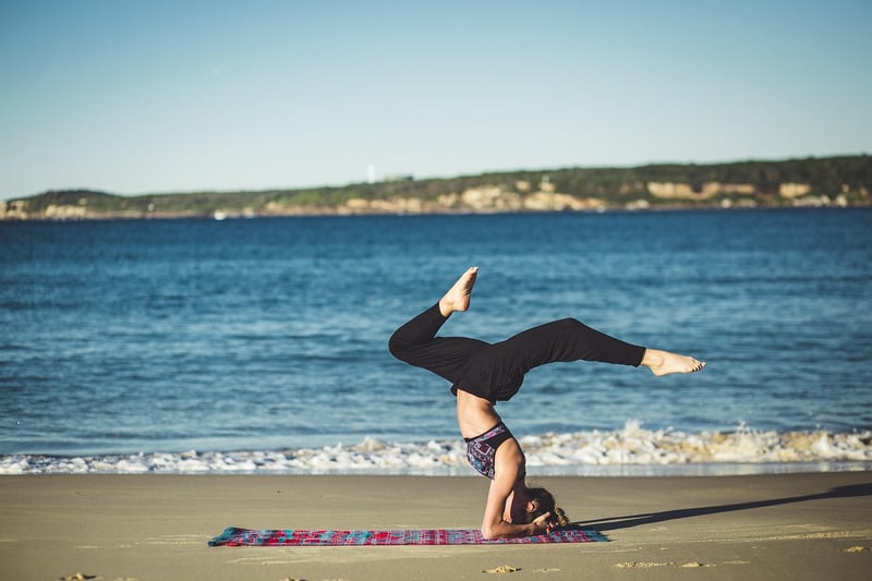 Woman practicing conscious breathing